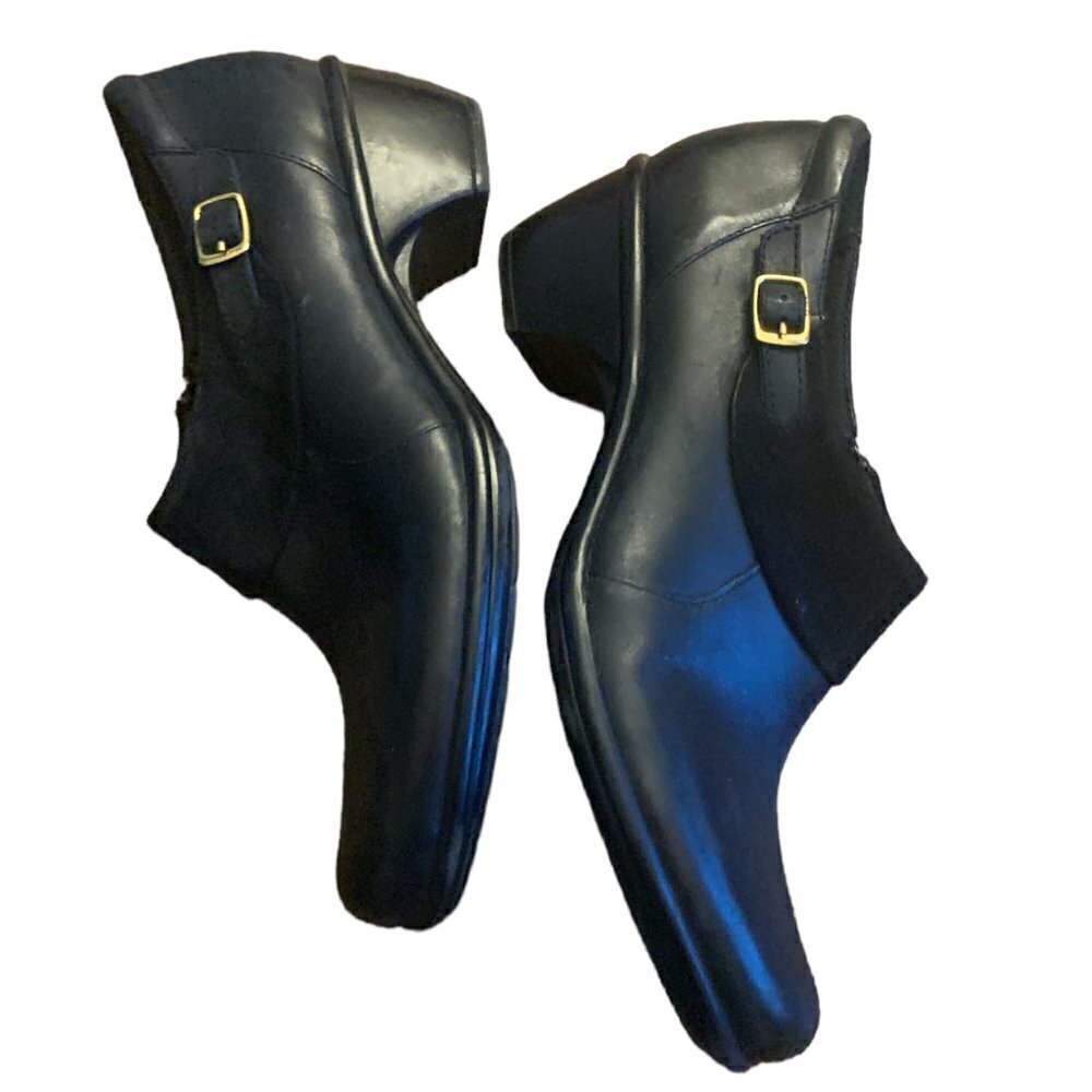 Clarks Bendables Soft Leather & Suede Shooties/Booties‎ 9-1/2M Black #123C